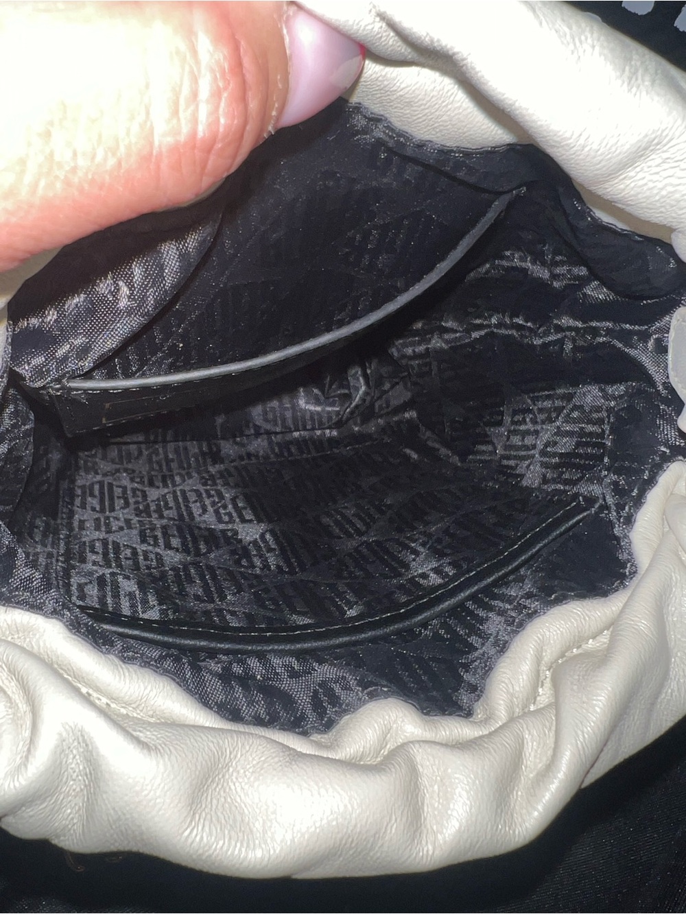 Kurt Geiger Kensington Two-Tone Quilted Shoulder Bag in White & Black - Picture 12 of 16